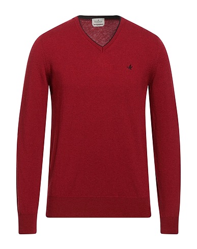 BROOKSFIELD Jumper Brick red 100% Virgin Wool