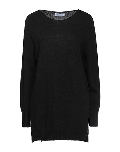 PIANURASTUDIO Pullover Nero 50% Viscosa, 16% Nylon, 14% Lana, 11% Cachemire, 9% Poliestere