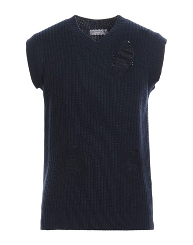 DANIELE ALESSANDRINI HOMME Jumper Navy blue 80% Wool, 20% Polyamide