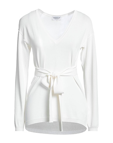 DONDUP Pullover Bianco 95% Viscosa, 5% Poliestere