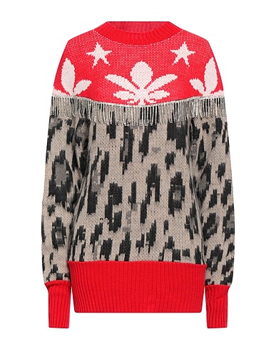 BRAND UNIQUE Jumper Red 70% Acrylic, 20% Polyester, 10% Wool