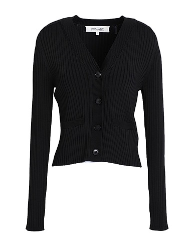 DIANE VON FURSTENBERG Cardigan Black 85% Viscose, 13% Nylon, 2% Elastane