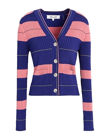 DIANE VON FURSTENBERG カーディガン ダークパープル レーヨン 85% / ナイロン 13% / ポリウレタン 2%