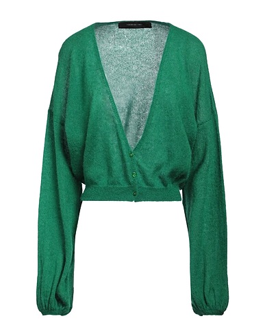 FEDERICA TOSI Strickjacke Grün 37% Mohairwolle, 37% Alpakawolle, 26% Polyamid