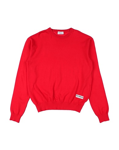 BIKKEMBERGS Pullover Rot 100% Baumwolle