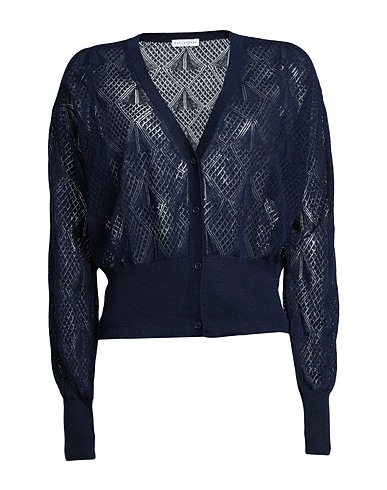 BALLANTYNE Cardigan Navy blue 55% Linen, 45% Cotton