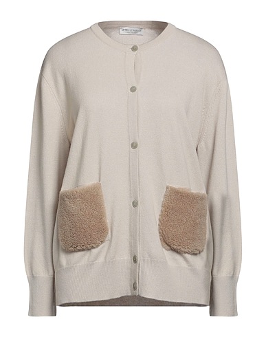 LE TRICOT PERUGIA Cárdigan Beige 70% Lana, 20% Seda, 10% Cachemir, Lana de camello, Lana Virgen
