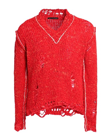 DANIELE ALESSANDRINI Jumper Red 59% Acrylic, 22% Polyamide, 13% Wool, 6% Alpaca wool