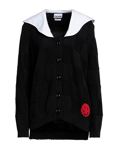 GANNI Cardigan Black 55% Cotton, 45% Polyamide