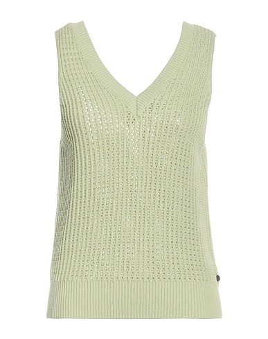 GARCIA Sleeveless sweater Light green 60% Cotton, 40% Acrylic