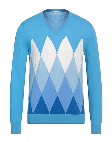 BALLANTYNE Jumper Azure 85% Cotton, 15% Cashmere