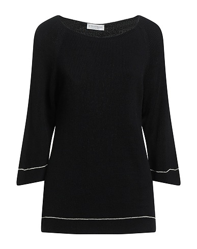 LE TRICOT PERUGIA Jumper Black 98% Cotton, 1% Viscose, 1% Polyester