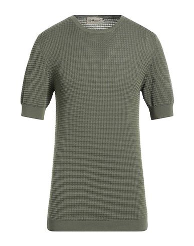 IRISH CRONE Jumper Military green 100% Cotton