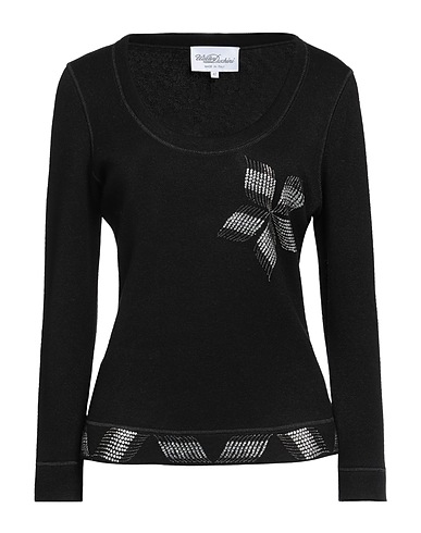 WALTER DUCHINI Sweater Black 45% Viscose, 36% Polyester, 19% Polyamide