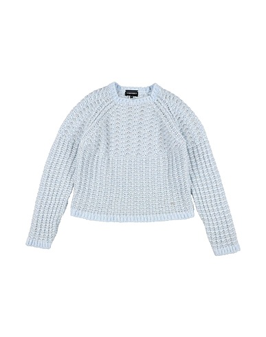 EMPORIO ARMANI Sweater Sky blue 69% Virgin Wool, 21% Polyamide, 10% Metallic fiber