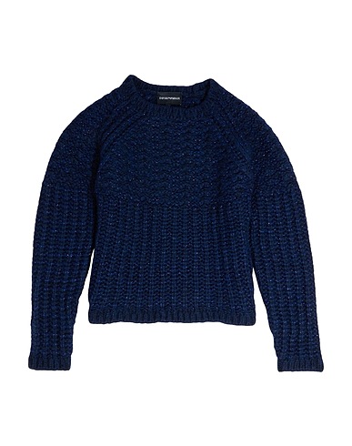 EMPORIO ARMANI Pullover Blu navy 69% Lana Vergine, 21% Poliammide, 10% Fibra di metallo