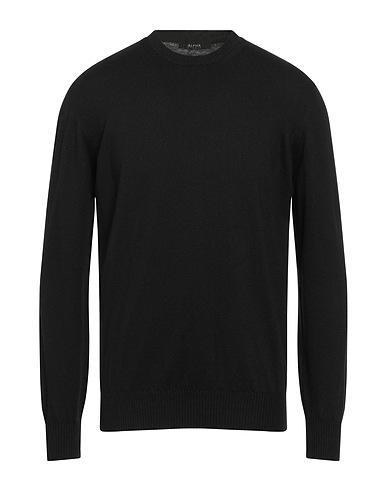 ALPHA STUDIO Sweater Black 70% Cotton, 30% Cashmere