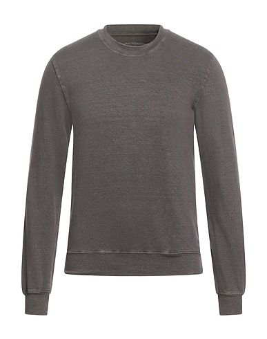ORIGINAL VINTAGE STYLE Sweatshirt Braungrau 65% Leinen, 30% Baumwolle, 5% Elastan