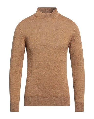 TAKESHY KUROSAWA Polo neck Camel 50% Wool, 50% Acrylic