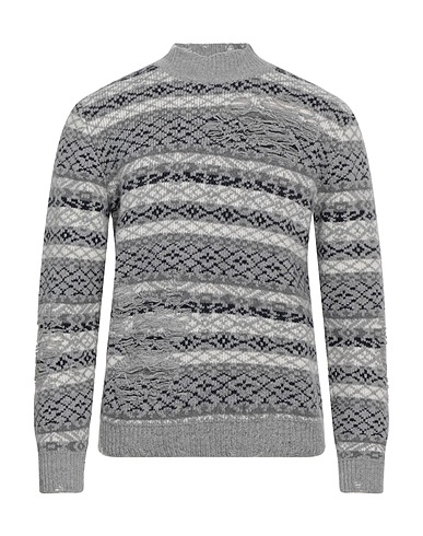 DANIELE ALESSANDRINI Rollkragenpullover Grau 80% Wolle, 20% Polyamid