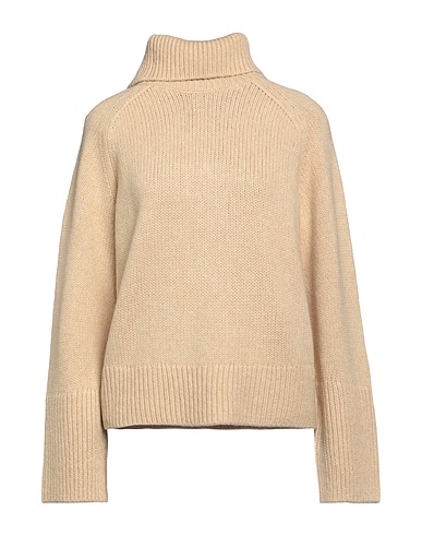 VINCE. Polo neck Beige 87% Merino Wool, 13% Polyamide