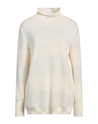LA FILERIA Cashmere jumper Ivory 93% Cashmere, 4% Nylon, 3% Metallic Polyester