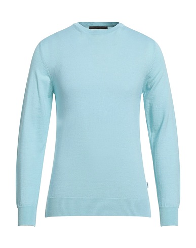 TAKESHY KUROSAWA Sweater Sky blue 50% Wool, 50% Acrylic