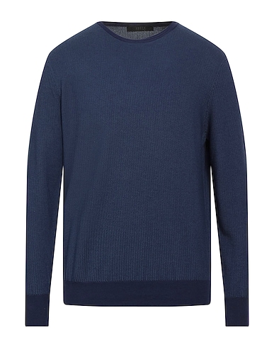 VNECK Jumper Navy blue 100% Cotton