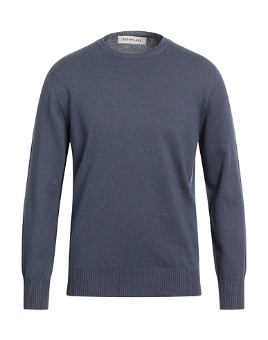 ESEMPLARE Sweater Slate blue 51% Cotton, 46% Merino Wool, 3% Silver