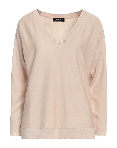 ALPHA STUDIO Jumper Beige 70% Cotton, 30% Cashmere