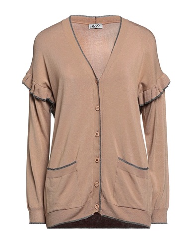 LIU •JO Cardigan Light brown 68% Viscose, 29% Acrylic, 3% Elastane