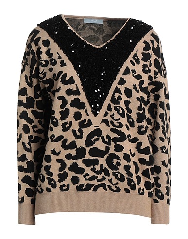 GILDA Jumper Sand 49% Viscose, 26% Polyamide, 22% Nylon, 3% Metallic fiber