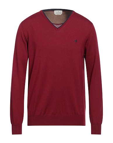 BROOKSFIELD Jumper Burgundy 100% Virgin Wool