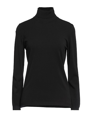 ROBERTO CAVALLI Polo neck Black 50% Acrylic, 50% Wool