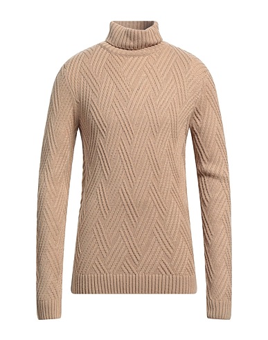GABARDINE Polo neck Camel 70% Wool, 30% Acrylic