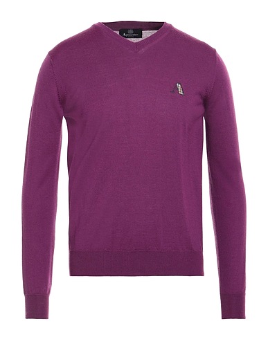 AQUASCUTUM ACTIVE Sweater Plum 50% Virgin Wool, 50% Acrylic
