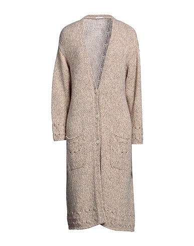 ROSSOPURO Cardigan Beige 50% Cotton, 17% Polyester, 16% Polyacrylic, 10% Wool, 7% Alpaca wool