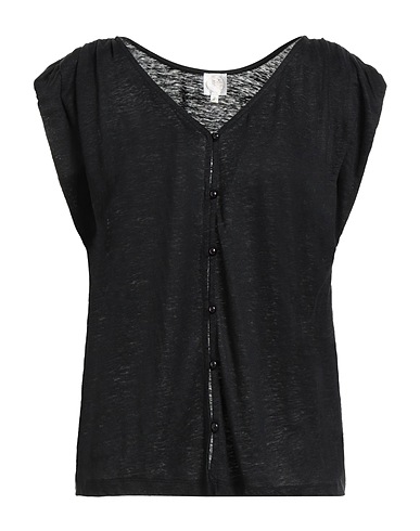 DES PETITS HAUTS Cardigan Black 100% Linen