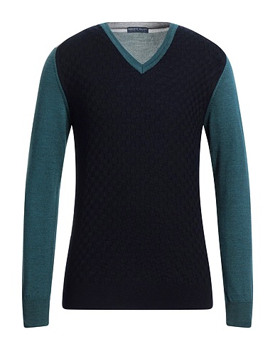 UMBERTO VALLATI Jumper Midnight blue 100% Merino Wool