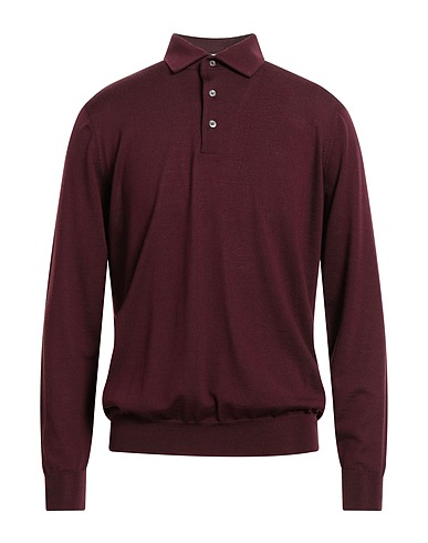 FILIPPO DE LAURENTIIS Pullover Bordeaux 100% Super 120s Wolle
