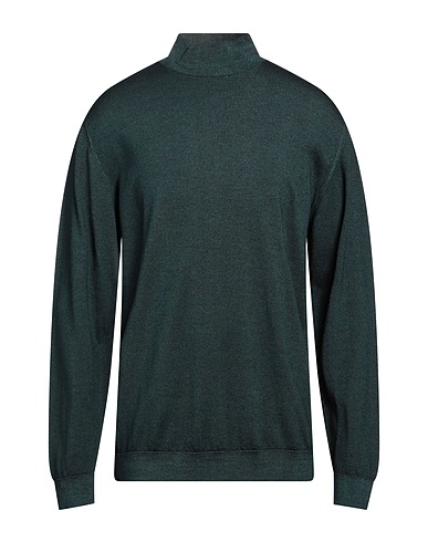 DANIELE FIESOLI Polo neck Dark green 100% Merino Wool