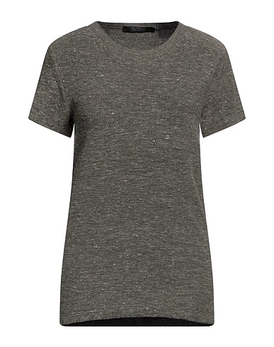 MESSAGERIE Jumper Military green 55% Linen, 35% Viscose, 10% Lycra®