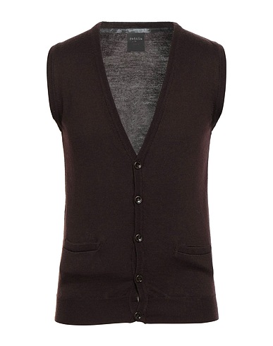 RETOIS Cardigan Dark brown 50% Merino Wool, 50% Acrylic