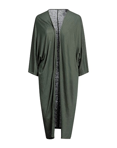MAJESTIC FILATURES Cardigan Verde militare 94% Lino, 6% Elastan