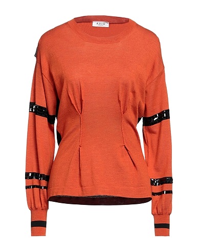 AVIÙ Pullover Rostrot 100% Schurwolle
