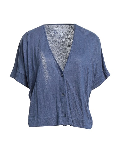MAJESTIC FILATURES Cardigan Navy blue 94% Linen, 6% Elastane