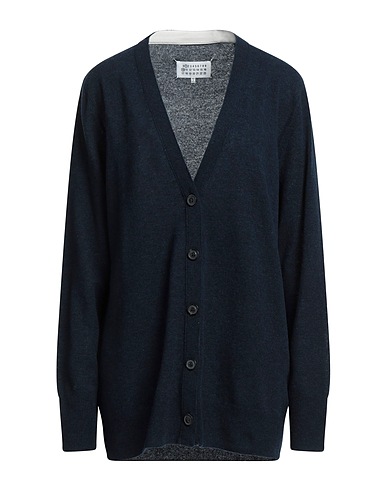 MAISON MARGIELA Cardigan Midnight blue 94% Wool, 6% Polyamide