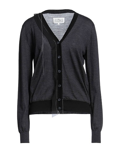 MAISON MARGIELA Cardigan Charcoal 95% Wool, 5% Cotton