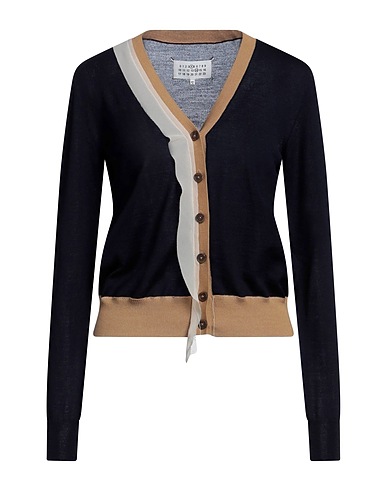 MAISON MARGIELA Strickjacke Nachtblau 95% Wolle, 5% Baumwolle