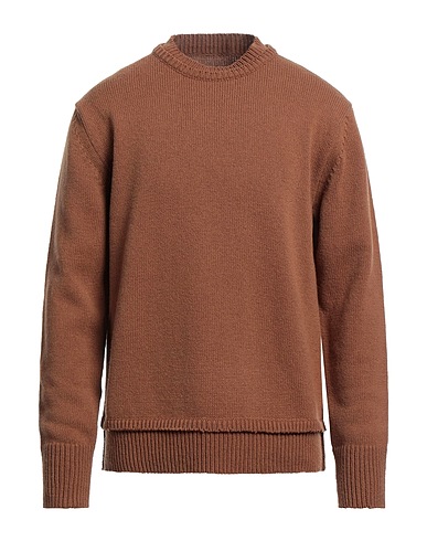 MAISON MARGIELA Pullover Cuoio 46% Lana, 31% Lino, 23% Cotone, Pelle di bovino